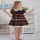 young girls plaid pater pan collar dress